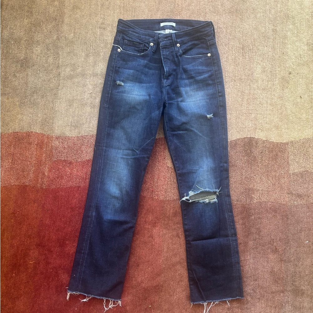 Good American Frayed Hem Straight Leg - Sz 27